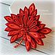 Brooch in the technique of kanzashi Maple leaf. Brooches. Rainbow colors. Online shopping on My Livemaster.  Фото №2