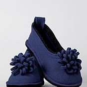 Обувь ручной работы handmade. Livemaster - original item Flower felt ballet flats, 100% wool. Handmade.
