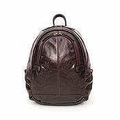 Сумки и аксессуары handmade. Livemaster - original item Backpacks: Women`s backpack leather brown burgundy. Handmade.