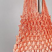 Сумки и аксессуары handmade. Livemaster - original item Crossbody bag Pupyrka coral, viscose silk, cotton.. Handmade.