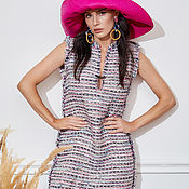 Одежда handmade. Livemaster - original item Summer dress in Chanel style made of cotton tweed. Handmade.