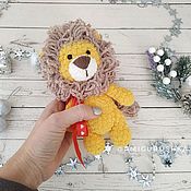 Куклы и игрушки handmade. Livemaster - original item Knitted lion of plush yarn. Handmade.