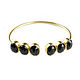 Onyx bracelet, gift gold bracelet with onyx, bracelet with stones, Bead bracelet, Moscow,  Фото №1