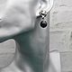 Серьги "Grey Pearl". Серьги классические. ТМ Tigereye авторские украшения. Ярмарка Мастеров.  Фото №4