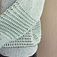 Джемпер хлопковый с пайетками " Mint freshness", рукав 3/4. Джемперы. FAVORITE KNITWEAR (Наталья). Ярмарка Мастеров.  Фото №4