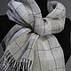 Домотканый шарф "Берег грёз". Лён в одну нить. Шарфы. Weaving Finds. Ручное ткачество.. Интернет-магазин Ярмарка Мастеров.  Фото №2