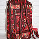 Cowberry Patchwork backpack, with pockets, Patchwork, Textile, Bordeaux. Backpacks. Svetlana (patchwork) patchwork. My Livemaster. Фото №5