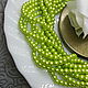 Beads: Pearl Glass 4 mm, color ' lime ', Beads1, Jerusalem,  Фото №1