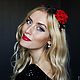 Order Bezel leather rose with buds. Decoration for hair. lanssveta. Livemaster. . Headband Фото №3