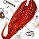 Заказать Крючковые фактурные дреды Afro “Красные, рыжие”, 85 – 95 см. Alchemy Hair Luxe. Ярмарка Мастеров. . Дреды Фото №3