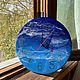 Заказать Часы эпоксидной смолой: "Морские волны". Елена Resin art. Ярмарка Мастеров. . Часы классические Фото №3