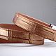 Ремень женский из натуральной кожи крокодила, ширина 2.5 см IMA3000Pea. Ремни. CrocShop товары из экзотической кожи. Интернет-магазин Ярмарка Мастеров.  Фото №2