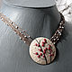 Pendant 'the First snow' from polymer clay. Pendants. AleksPolymer. Online shopping on My Livemaster.  Фото №2