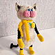 Заказать Котенок игрушка интерьерная ручной работы, кукла кот, котейка. IrisArt Авторские куклы. Ярмарка Мастеров. . Интерьерная кукла Фото №3