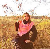 Аксессуары handmade. Livemaster - original item Batik scarf jacquard Femininity natural silk-jacquard. Handmade.