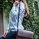  Women's burgundy leather bag Alda S44t-682-1. Crossbody bag. Natalia Kalinovskaya. Online shopping on My Livemaster.  Фото №2
