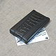 Black cigarette case for thin (Slims) cigarettes with crocodile insert. Cigarette cases. Joshkin Kot. Интернет-магазин Ярмарка Мастеров.  Фото №2