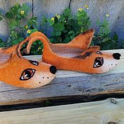 Обувь ручной работы handmade. Livemaster - original item Felted Slippers-Liski. Handmade.