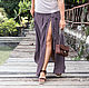 Long slit skirt Savitri. Skirts. KolibriLeather. Online shopping on My Livemaster.  Фото №2