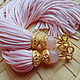 Brush earrings ' Rose Quartz in gold'. Tassel earrings. nadinbant (Nadinbant). Online shopping on My Livemaster.  Фото №2