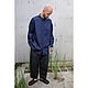 Заказать Рубашка мужская из конопляного денима Hemp Denim Draftsmens Shirt Blue. VÄN Studio. Ярмарка Мастеров. . Рубашки мужские Фото №3