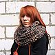 Шерстяной снуд крупной вязки "Рок-н-ролл" в два оборота. Снуды. IRINA GRUDKINA Handmade Knitwear. Ярмарка Мастеров.  Фото №9