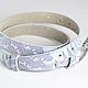 Leather Belt, Lavender Flower. Straps. Two Starlings. Online shopping on My Livemaster.  Фото №2