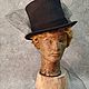 Black top hat with a veil. Cylinder. Felt Hats Shop. My Livemaster. Фото №4