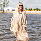 Платье-рубашка в желто-лавандовую клетку MUHA-252a. Платья. MUHA (vintagechic). Ярмарка Мастеров.  Фото №4