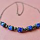 Antique style ceramic necklace, beautiful blue necklace, blue beads, Necklace, Moscow,  Фото №1