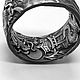 Кольцо из серебра "Irezumi-3" IRZR-03. Кольца. Blacksilver. Ярмарка Мастеров.  Фото №4