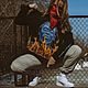 Заказать Свитшот с рисунком Трэвис Скотт. Кастомизация одежды Travis Scott. Наталья Ридная. NataliaDenimArt. Ярмарка Мастеров. . Свитшоты Фото №3