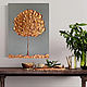 Картина золотое дерево «Янтарный рассвет», Картины, Краснодар,  Фото №1