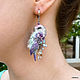 Asymmetric earrings 'Lovebirds Parrots'. Earrings. Coffeelena. My Livemaster. Фото №4