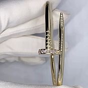 Золотой браслет гвоздь в стиле Cartier, Браслет жесткий, Москва,  Фото №1