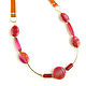 Author's necklace, leather necklace, orange agate necklace. Necklace. Irina Moro. My Livemaster. Фото №5