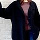 Заказать Кардиган чёрный вязаный женский ширина 60 см M-L. Sweater Star Вязание на заказ.. Ярмарка Мастеров. . Кардиганы Фото №3