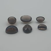 Материалы для творчества handmade. Livemaster - original item The smoky quartz cabochon smooth oval and faceted. Handmade.