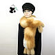 Luxury fur scarf boa fur bright red Siberian Fox №6. Collars. Mishan (mishan). My Livemaster. Фото №6