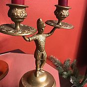 Винтаж handmade. Livemaster - original item Bronze Warrior candle holder, bronze, Holland. Handmade.