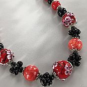 Украшения handmade. Livemaster - original item Short choker necklace of red coral, original red beads. Handmade.