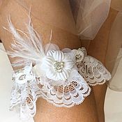 Свадебный салон handmade. Livemaster - original item Wedding garter for the bride 