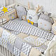 Order Bumpers animals for cots. Miss Judy cotton (JuliaLepa). Livemaster. . Sides for crib Фото №3