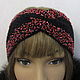 Order Fashionable knitted headband with beads and Ruby beads. Cozy corner (nadejdamoshkina). Livemaster. . Bandage Фото №3