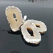 Моховой агат натуральный кулон в серебре (434)