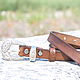 Order Leather belt for women 'Brown Eyes'. CRAZY RHYTHM bags (TP handmade). Livemaster. . Straps Фото №3