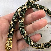 Украшения handmade. Livemaster - original item Green Snake Bead Harness. Handmade.