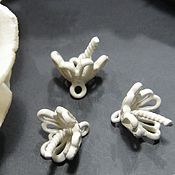 Материалы для творчества handmade. Livemaster - original item Cap for beads art.8-29 with a pin white. Handmade.