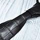 Corbata de cuero genuino de cocodrilo para hombre, en color negro!. Ties. SHOES&BAGS. Ярмарка Мастеров.  Фото №6