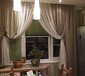Для дома и интерьера handmade. Livemaster - original item Curtains for the kitchen OLIVA. Handmade.